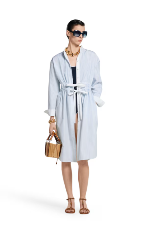 Women wearing gucci cotton fil coupé shirt dress