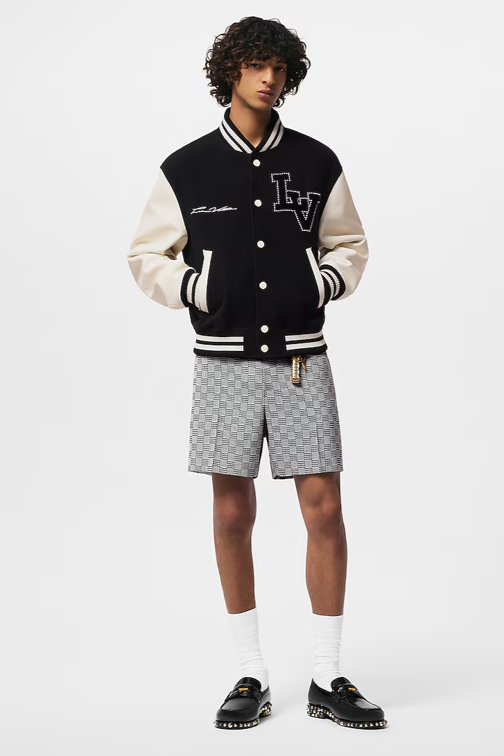 Men Wearing Louis Buitton Signature Varsity Blouson, Ready-to-Wear Coats and Outerwear Signature Varsity Blouson |