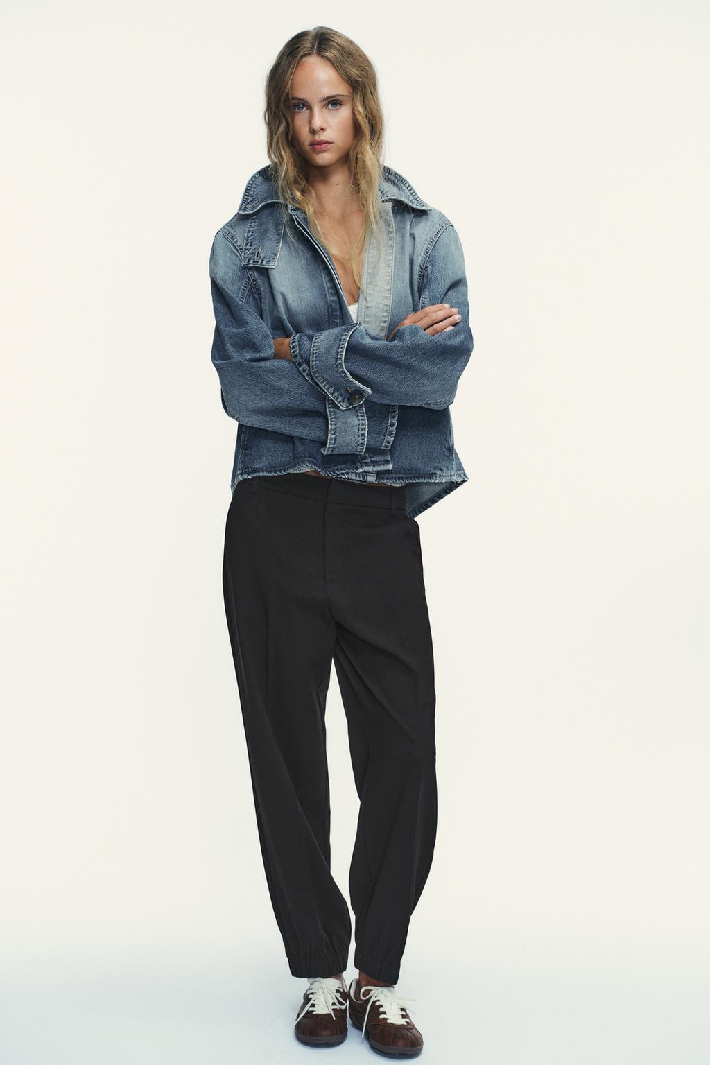 Women Wearing a Zara Denim jacket for Grandparents Day | the best Family jackets for a Grandparents Day occasion | Briondi